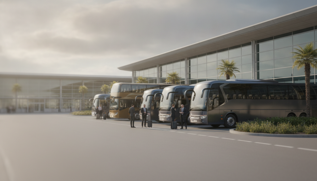 Post-Conference Retreats: Effortless Coach Journeys from Heathrow — executive coach meeting a group at Heathrow Airport