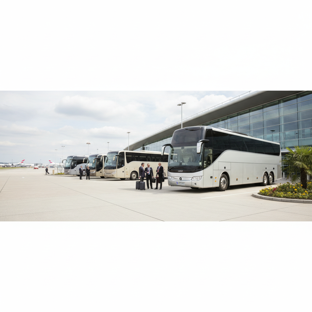 Home — executive coach meeting a group at Heathrow Airport