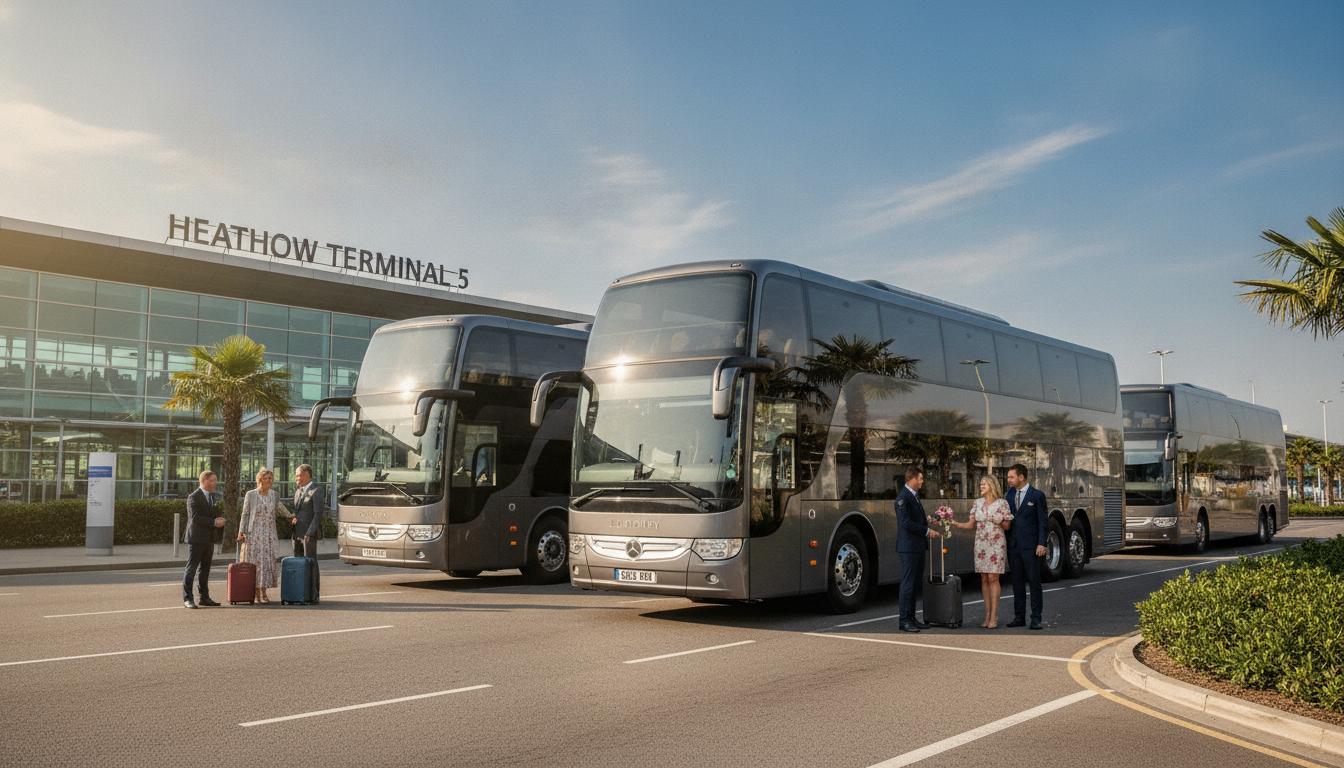 Stress-Free Celebrations: Managing Wedding Group Logistics from Heathrow — executive coach meeting a group at Heathrow Airport